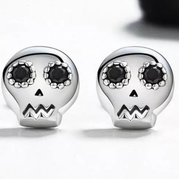925 Sterling Silver Skull Halloween Cute Skeleton - Picture 8 of 8